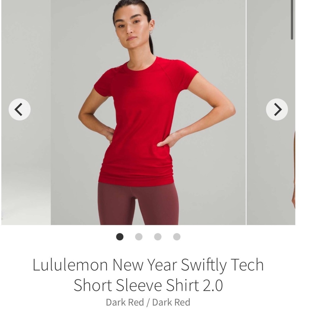Lululemon New Year Swiftly Tech Short Sleeve Shirt Dark Red